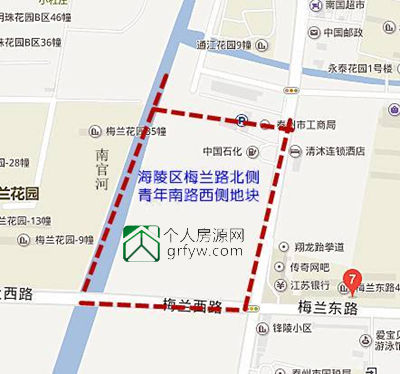 海陵區(qū)梅蘭路北側(cè)、青年南路西側(cè)地塊